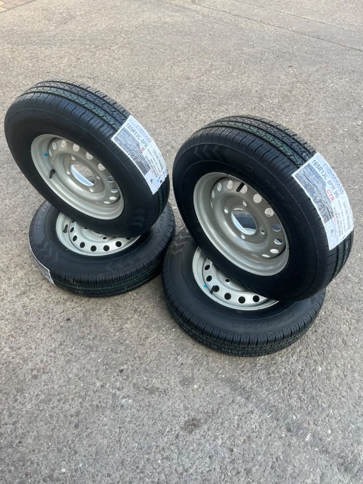 New trailer tyres ready to fit